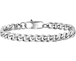 Lucardi Jongens Armband - Staal - Zilverkleurig - Cadeau
