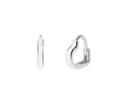 Lucardi Kinder Zilveren oorringen hart - Oorbellen - 925 Zilver - Zilverkleurig