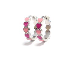 MILLIE Oorringen - Roze/Zilver | Stainless Steel | Ø 14 mm | Fashion Favorite