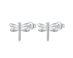 Oorbellen meisje - libelle - dier - zilver