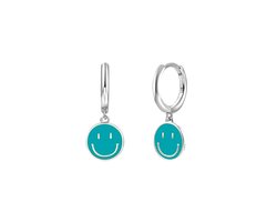 Oorbellen meisje smiley - turquoise