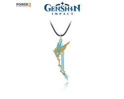 Power-8® : Genshin Impact Skyward Harp Boog Ketting - Game ketting - ketting met hanger - wapen ketting - ketting met zwaard - Ketting heren en dames - ketting jongen en meisjes kerstcadeau - cadeautips - cadeau man / vrouw