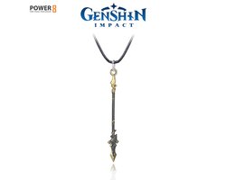 Power-8® : Genshin Impact Vortex Vanquisher Polearm Ketting - Game ketting - ketting met hanger - wapen ketting - ketting met zwaard - Ketting heren en dames - ketting jongen en meisjes kerstcadeau - cadeautips - cadeau man / vrouw