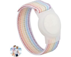 Premium Armband geschikt voor Apple AirTag voor Kinderen met Klittenband Sluiting Multicolor | AirTag-sleutelhanger Hoesje Kind | Polsband GPS Horloge Kind | Tracker Houder | Trackers Band | Kinder Horloge | Peuter | GPS Horloge Senioren