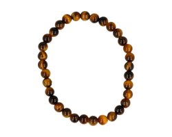 Ruben Robijn Tijgeroog kralen kinderarmbandje 4 mm