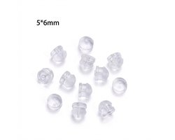 siliconen achterkantjes oorbellen - 10 stuks