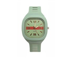 Siliconen Horloge - Mintgroen | Vierkant | Ø 47 mm | Fashion Favorite