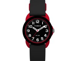 Timex Time Teacher TW2W91900 Horloge - Siliconen - Zwart - Ø 30 mm