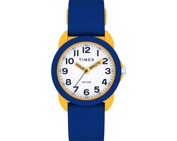 Timex Time Teacher TW2W92100 Horloge - Siliconen - Blauw - Ø 30 mm