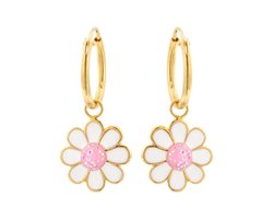 WeLoveSilver - kinderoorbellen - zilveren oorringen - madeliefje design