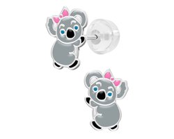 WeLoveSilver Premium collectie - Zilveren kinderoorbellen koala - 925 zilver - 7mm