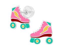 WeLoveSilver - Premium collectie - Zilveren kinderoorbellen - Rolschaats - 10 mm
