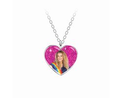 WeLoveSilver - Zilveren ketting - K3 collectie - roze glitterhart
