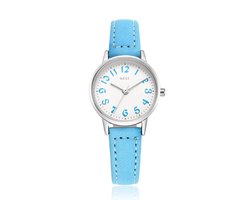 West Watch - model Rose - analoog kinder/ tiener horloge - Ø 23 mm - lichtblauw/zilverkleurig