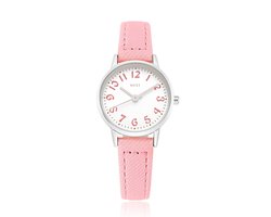 West Watch - model Rose - analoog kinder/ tiener horloge - Ø 24 mm - zilver/ roze