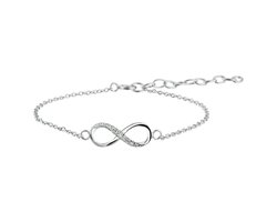 Yep! armband infinity zirkonia 1,0 mm 15,5 + 2,5 cm - Zilver