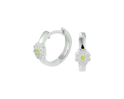 Yep! klapoorringen bloem - 13 mm - Zilver