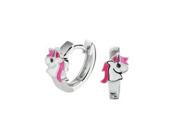 Yep! klapoorringen emaille eenhoorn 12,5 mm - 12.5 mm - Zilver