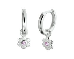 Yep! oorringen bloem zirkonia - 12 mm - Zilver