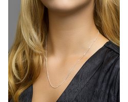 YO&NO - Ketting - Zilver - Gourmet - 1,4 mm - 50cm - Sieraden vrouw - Heren - Zilver 925