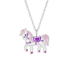 Zilveren ketting - meisjes - paardenhanger - 925 zilver - nikkelvrij