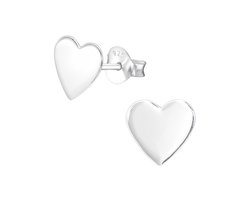 zilveren kinder oorbellen hartje | Oorbellen meisje | Kinderoorbellen meisje zilver | 925 Silver (Echt zilver)