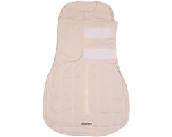 Baby Verzwaarde Slaapzak 0–6 mnd (maat XS) met afneembare inbakerband – Cremewit – TOG 1.2 (Weighted Sleeping Bag Lullaboo)