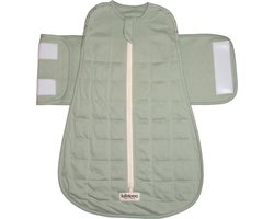 Baby Verzwaarde Slaapzak 3-12 mnd (maat S++) met afneembare inbakerband – Olijfgroen – TOG 1.2 (Weighted Sleeping Bag Lullaboo)