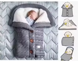 Babyslaapzak 0–6 maanden – Zachte cocoon slaapzak – Veilig slapen op de rug – Ademend – Herfst & Winter