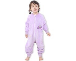 BoefieBoef Konijn Baby Slaapzak Peuter Pyjama 1-3 jaar - TOG 2.5 - Kinder Trappelzak - Kickback Pyjama voor Jongens & Meisje - Onesie - Jumpsuit - Boxpakje - Kruippak - Romper - Katoen Flanel - Kraamcadeau - alle Seizoenen - Winter Herfst - Paars