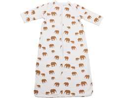 BonBini's® - baby slaapzak - Elephant - maat 68 80 -100% organisch katoen - 6 tot 12 maanden afritsbare mouwen babyslaapzak