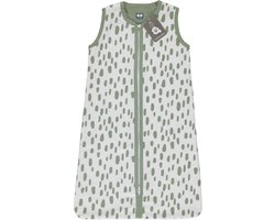 Briljant Baby Slaapzak Zomer Baby Dots - White/Oil Groen - 90cm - Baby Zomerslaapzak