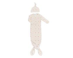 Cocon Baby Slaapzak & mutsje 0-3 mnd - Knoopslaapzak + krabwantjes - Geknoopte Slaapzak 50/56 - Milky Rust Rainbow - Roze - Snoozebaby