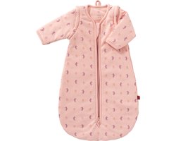 Fresk Slaapzak Baby Winter - 0-6M - 60 cm - Afritsbare Mouwen - Interlock met Lichte Voering - Biologisch Katoen - Zacht en Ademend - TOG 2.8 - Roze - Seahorse