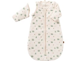 Fresk Slaapzak Baby Winter - 0-6M - 60 cm - Interlock met Lichte Voering - Biologisch Katoen - Zacht en Ademend - TOG 2.8 - Mintgroen - Surf Boy