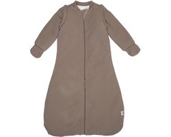 Lodger Hopper - Newborn slaapzak met afritsbare mouwen - 62cm - 3.3 TOG - Autostoel - Bruin - Slaapzak Baby Winter