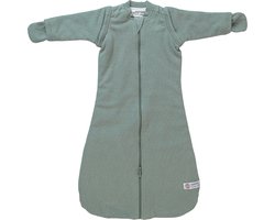 Lodger Hopper - Newborn slaapzak met afritsbare mouwen - 62cm - 3.3 TOG - Autostoel - Groen - Slaapzak Baby Winter