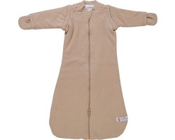 Lodger - Winterslaapzak newborn – afritsbare mouw – beige – 62cm – veilige pasvorm