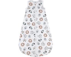 Meyco Baby Animal baby slaapzak rond gevoerd - multicolour - 98cm - 2.5 TOG