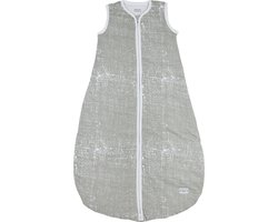 Meyco Baby Fine Lines baby zomerslaapzak rond - grey - 110cm - 0.5 TOG
