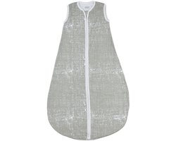 Meyco Baby Fine Lines baby zomerslaapzak rond - grey - 62cm - 0.5 TOG