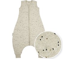 Meyco Baby Rib Mini Spot baby winter slaapoverall jumper - sand melange - 80cm - 2.0 TOG