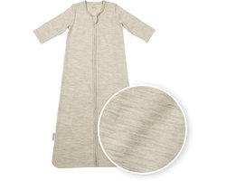 Meyco Baby Studio Collection Merino Baby Slaapzak Met Mouwen - Merinowol - Sand Melange - 80cm - 1.0 TOG