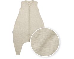 Meyco Baby Studio Collection Merino Slaapoverall Jumper Met Vaste Mouw - Merinowol - Sand Melange - 80cm - 0.5 TOG