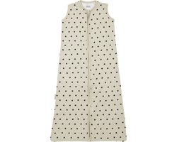 Meyco Baby Sweet Heart baby zomerslaapzak - soft sand/black - 60cm - 0.3 TOG