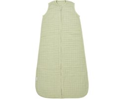 Meyco Baby Uni baby zomerslaapzak - pre-washed hydrofiel - soft olive - 70cm - 0.5 TOG