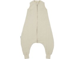 Meyco Baby Uni Zomer Slaapoverall Jumper - 104 cm - Pre-Washed hydrofiel - Soft Sand