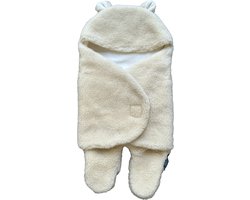 Noordiq - Baby Slaapzak Teddy Creme-Wit (100% Wol)