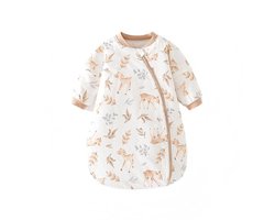 Thermische babyslaapzak - 100% puur katoen - Draagbare deken - Gewatteerde babyslaapzak voor lente en herfst - Verdikte U-vormige pyjama - Multifunctionele anti-trapdeken met rits voor pasgeborenen - M (1-2 jaar)