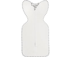 Vitdipy - Baby Inbakerslaapzak - Babyslaapzak - Ademend Katoen - Voor Baby 3-6 maanden - Comfortabel Slapen - All season - Pasgeborenen - Wit - Maat M